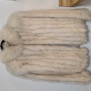 Vintage Murano Genuine Blue Fox Fur Jacket Size Medium